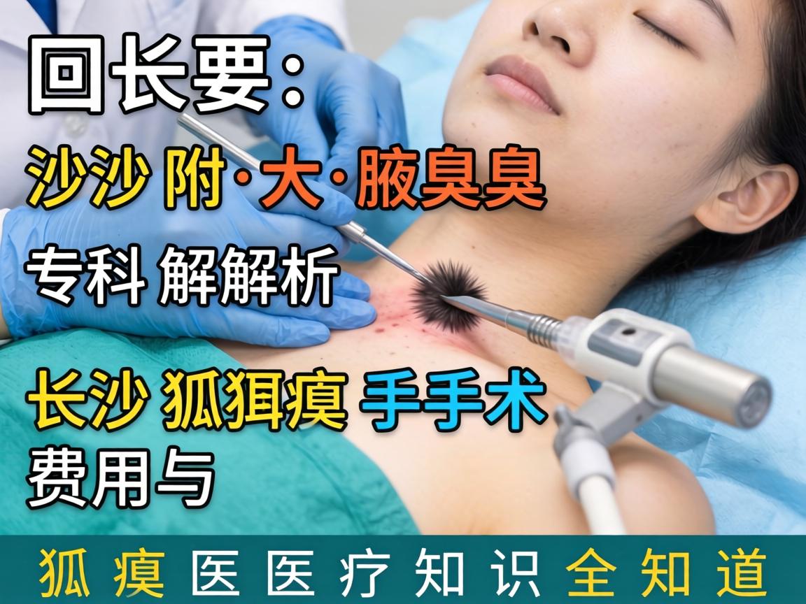 长沙附大腋臭专科解析，长沙狐臭手术费用与狐臭医疗知识全知道