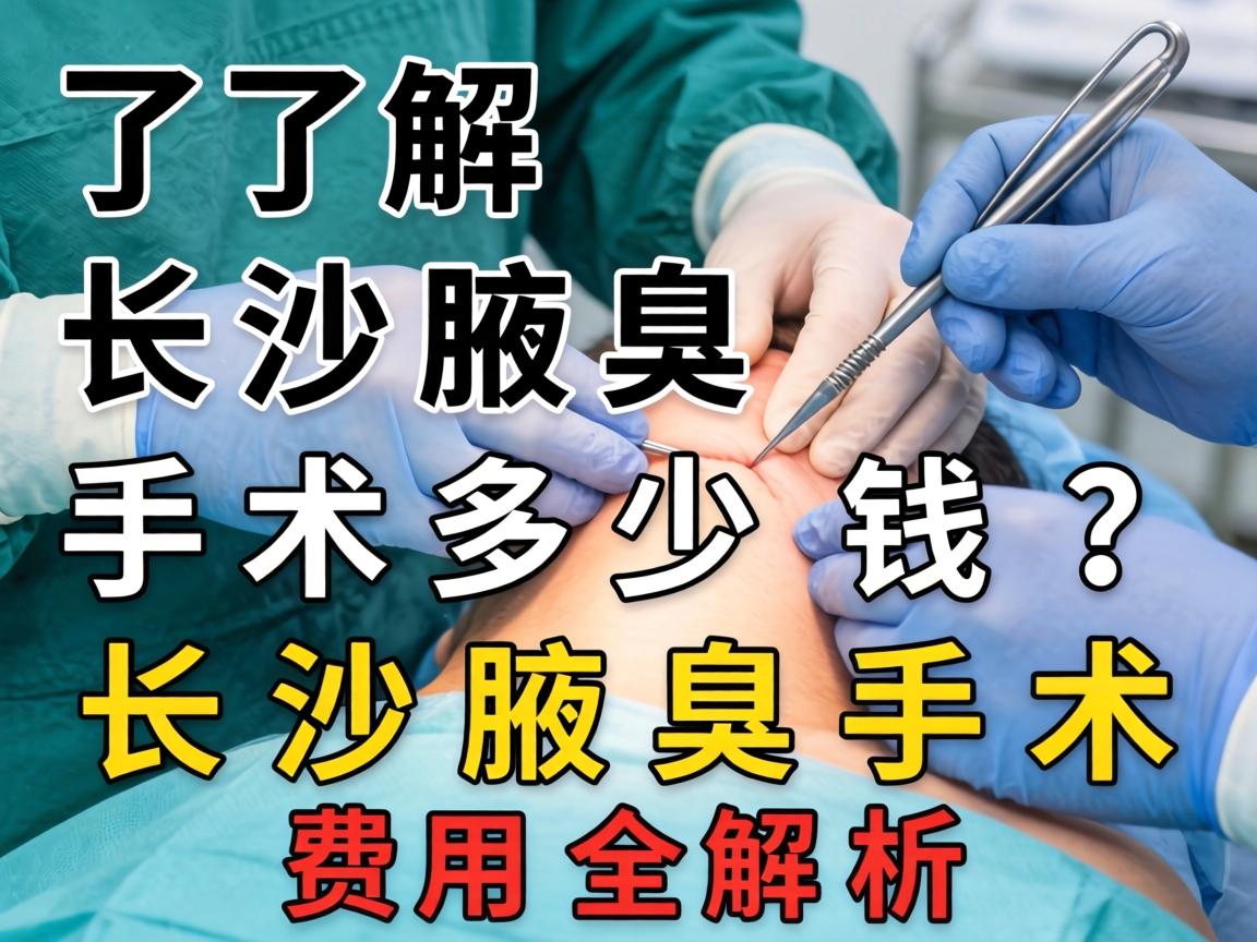 了解长沙腋臭手术多少钱？长沙腋臭手术费用全解析