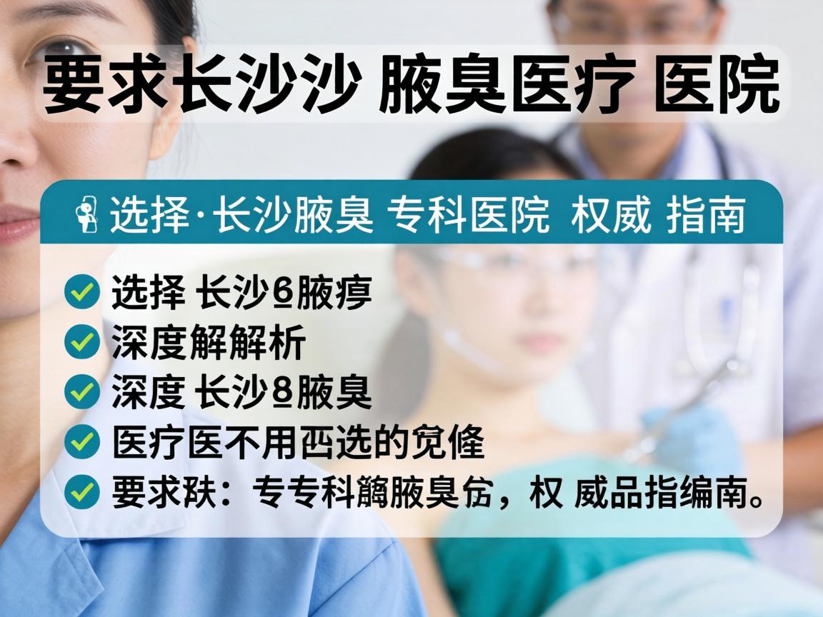 长沙腋臭医院深度解析，选择长沙腋臭专科医院的权威指南