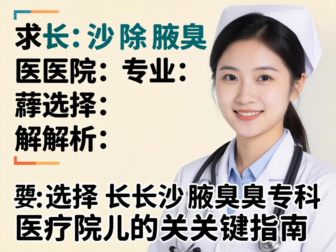 长沙除腋臭医院专业解析，选择长沙腋臭专科医院的关键指南