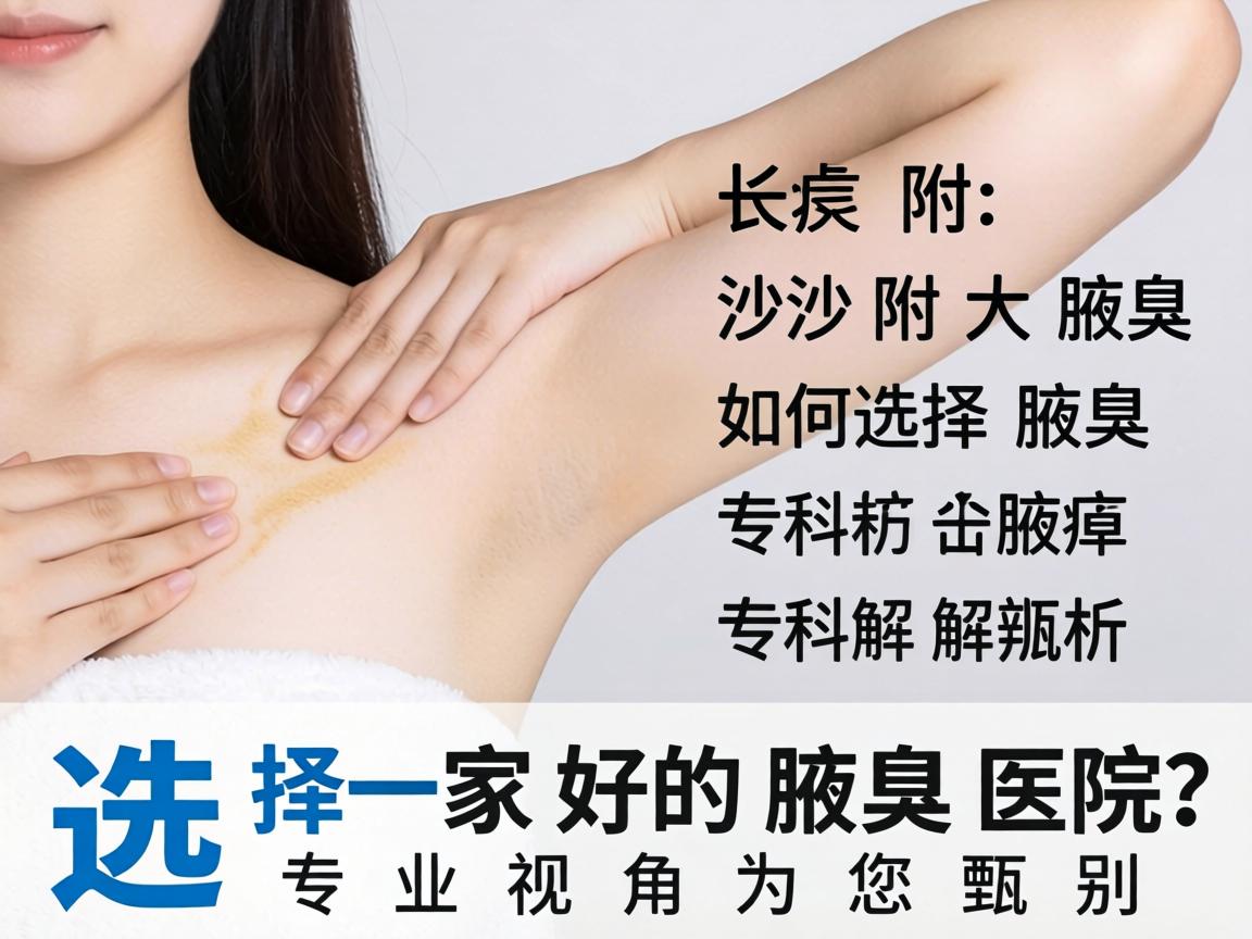 长沙附大腋臭专科解析，如何选择一家好的腋臭医院？专业视角为您甄别