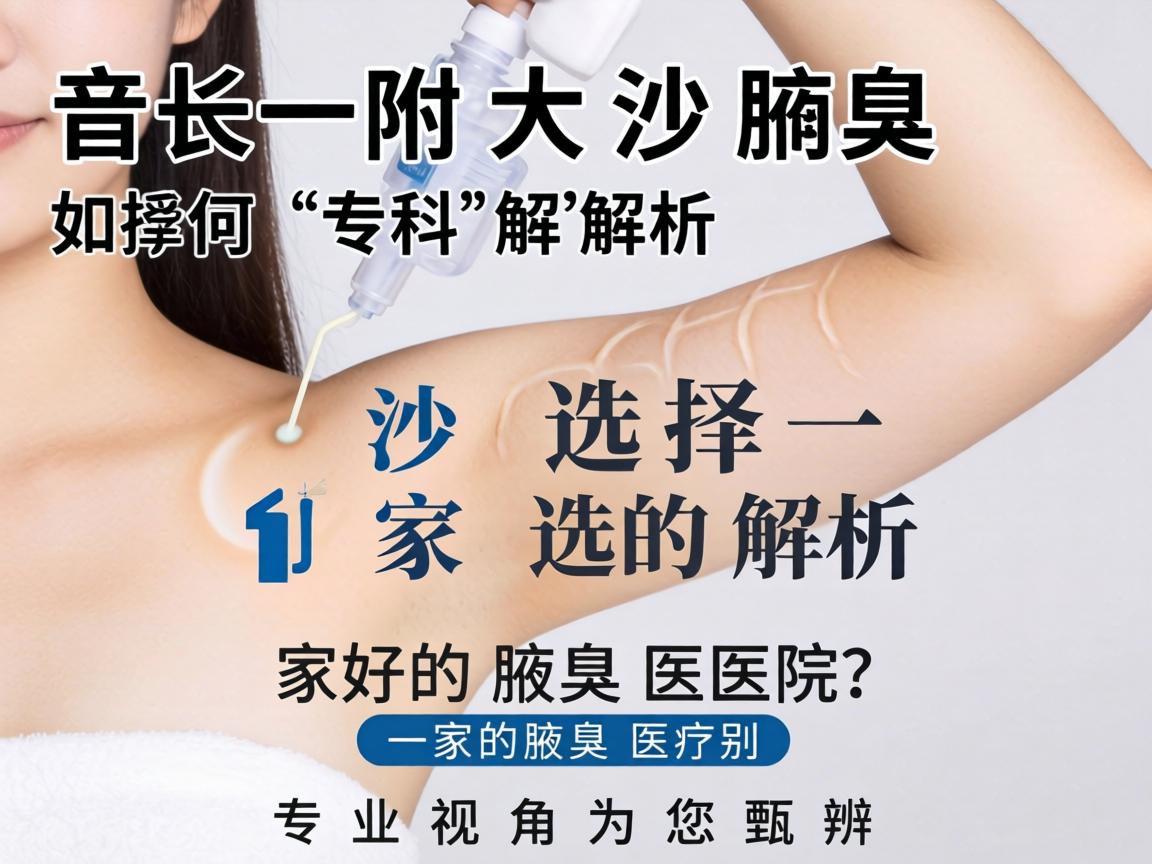 长沙附大腋臭专科解析，如何选择一家好的腋臭医院？专业视角为您甄别