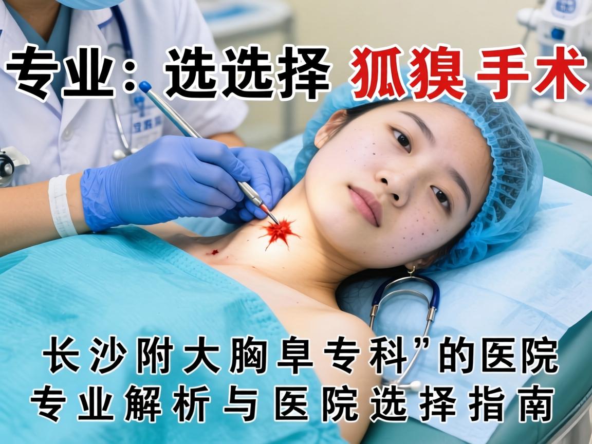 专业选择狐臭手术医院，长沙附大腋臭专科的专业解析与医院选择指南