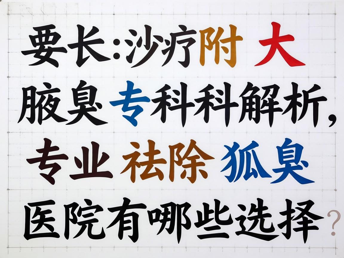 长沙附大腋臭专科解析，专业祛除狐臭的医院有哪些选择？