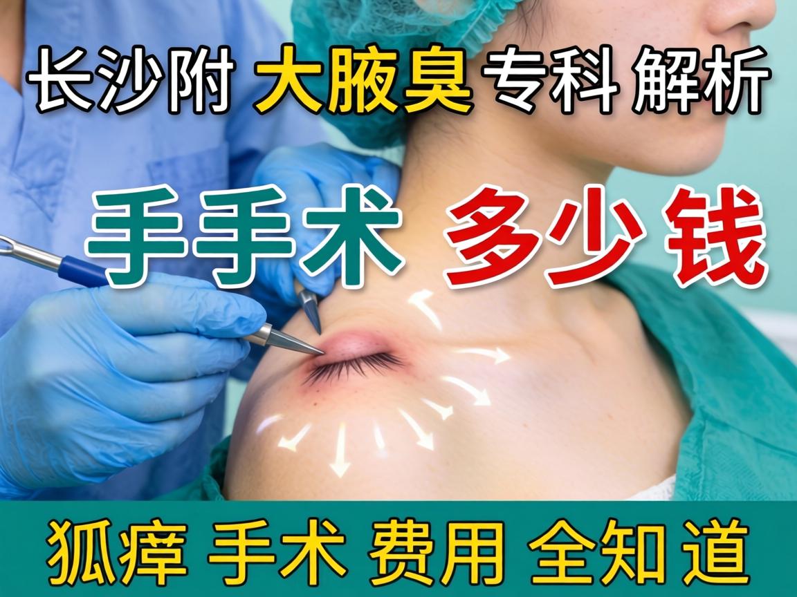 长沙附大腋臭专科解析，狐臭手术多少钱，狐臭手术费用全知道