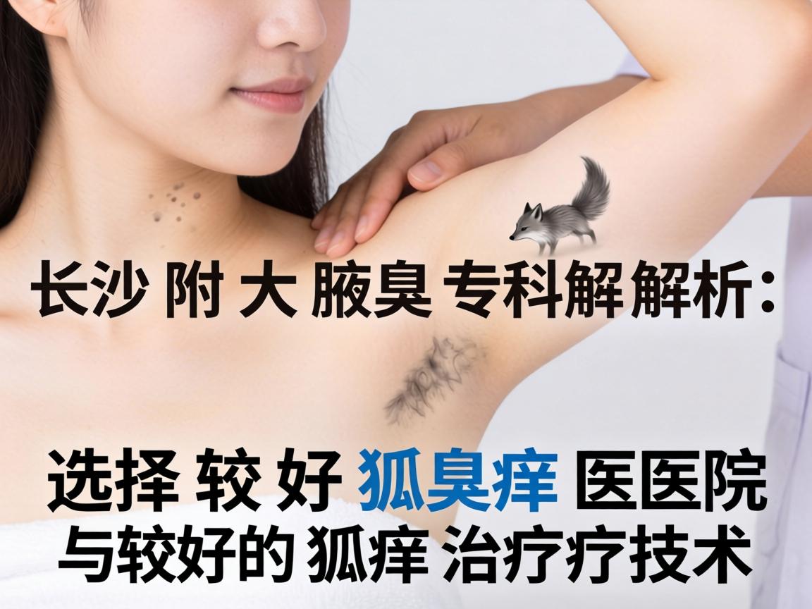 长沙附大腋臭专科解析，如何选择较好的狐臭医院与较好的狐臭治疗技术