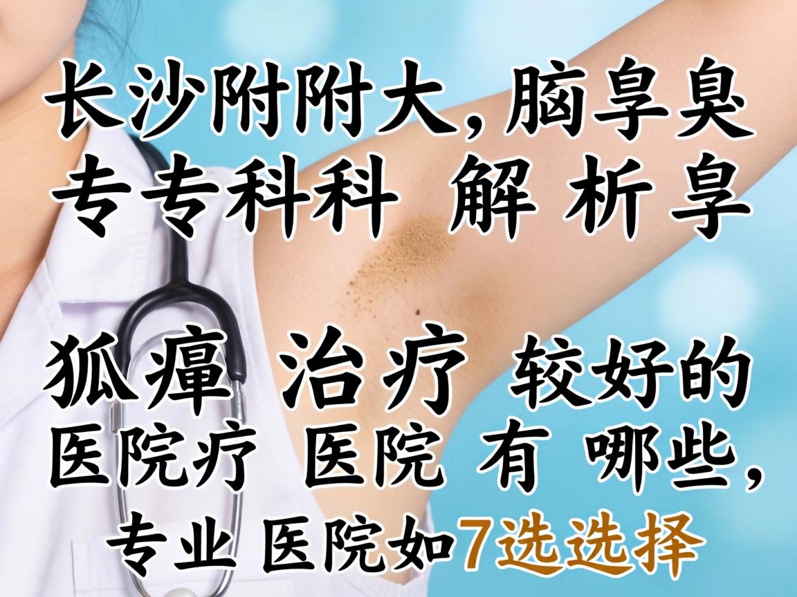 长沙附大腋臭专科解析，狐臭治疗较好的医院有哪些，专业医院如何选择