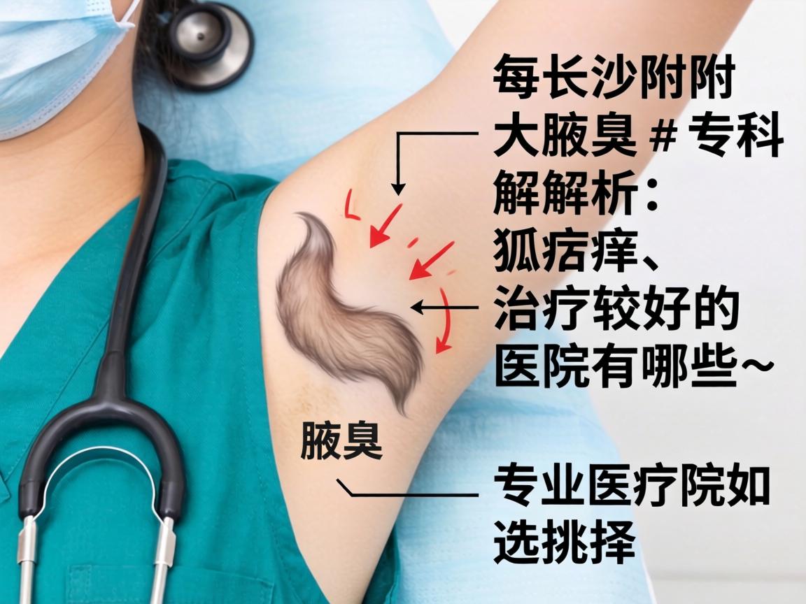 长沙附大腋臭专科解析，狐臭治疗较好的医院有哪些，专业医院如何选择