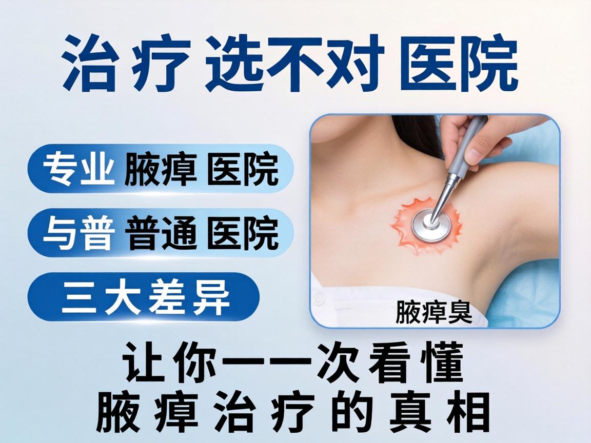 腋臭治疗选对医院，专业腋臭医院与普通医院的三大差异，让你一次看懂腋臭治疗的真相
