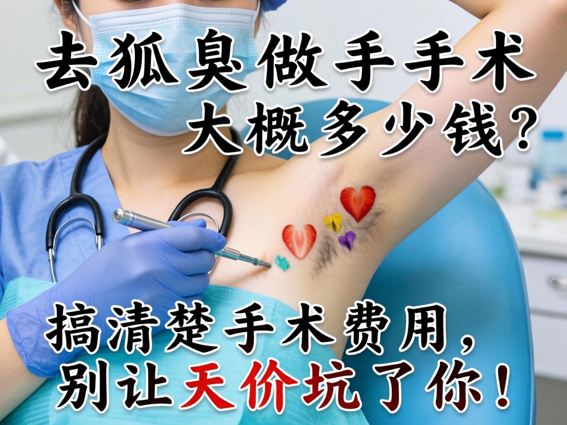去狐臭做手术大概多少钱？搞清楚手术费用，别让天价坑了你！