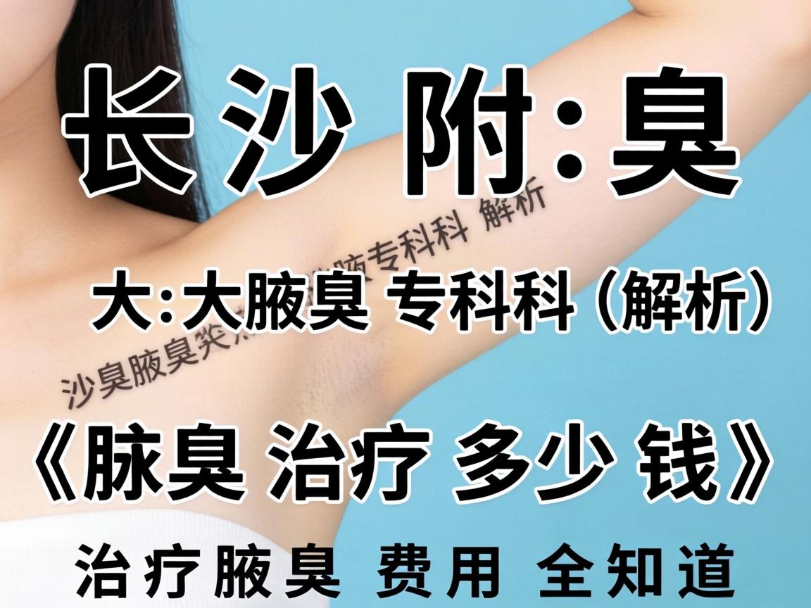 长沙附大腋臭专科解析，腋臭治疗多少钱，治疗腋臭费用全知道