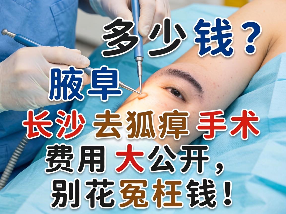 腋臭手术多少钱？长沙去狐臭手术费用大公开，别花冤枉钱！