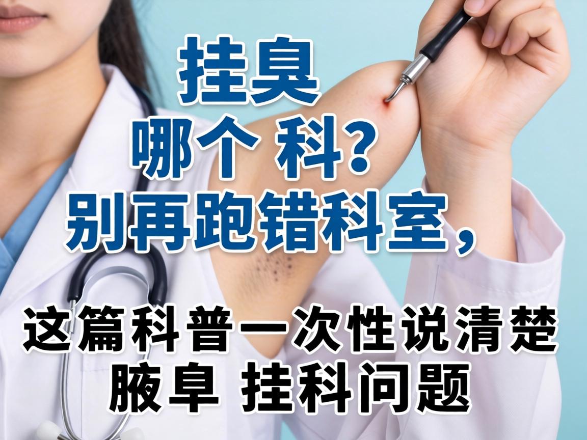 腋臭挂哪个科？别再跑错科室，这篇科普一次性说清楚腋臭挂科问题