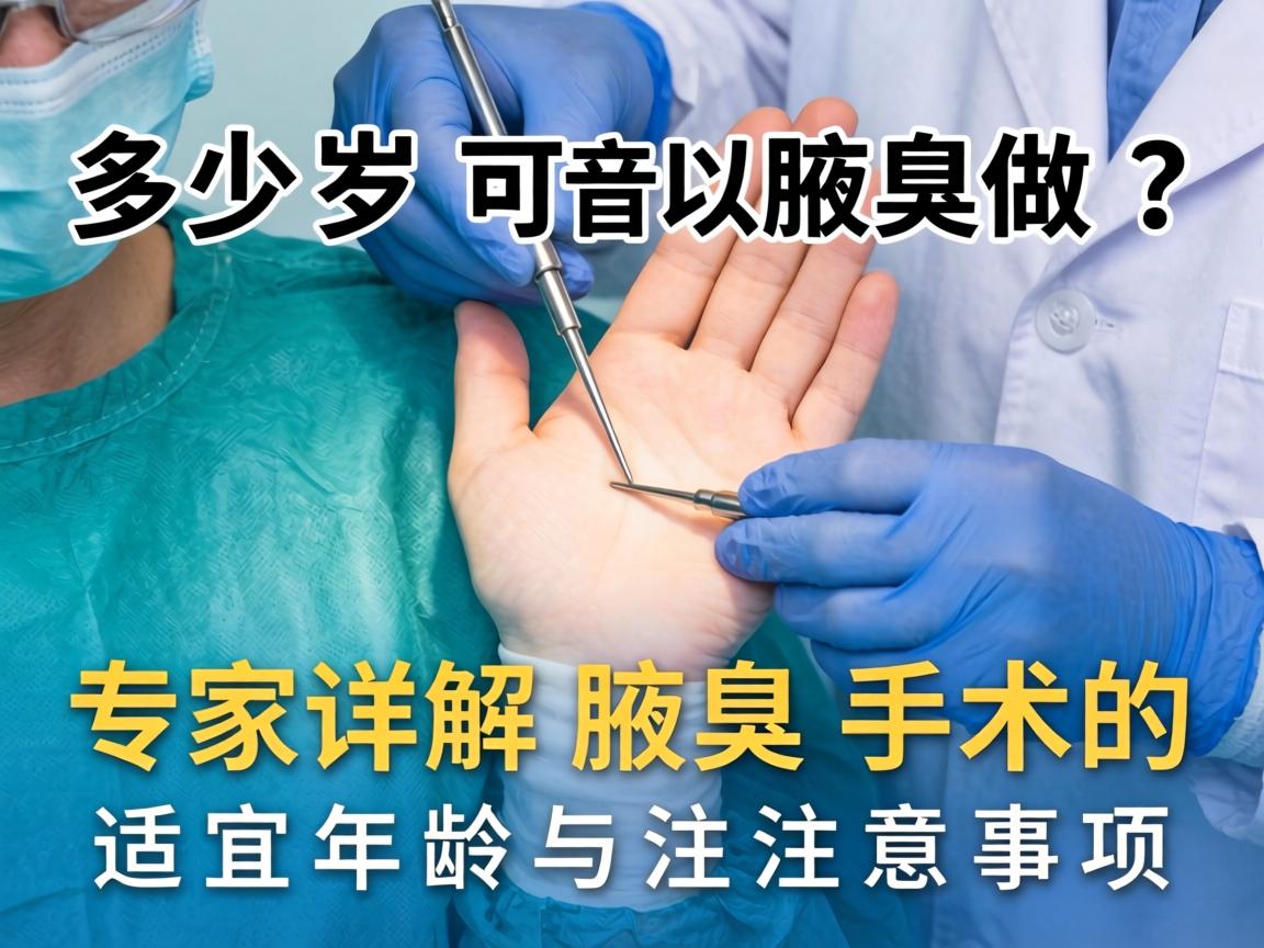 腋臭手术多少岁可以做？专家详解腋臭手术的适宜年龄与注意事项