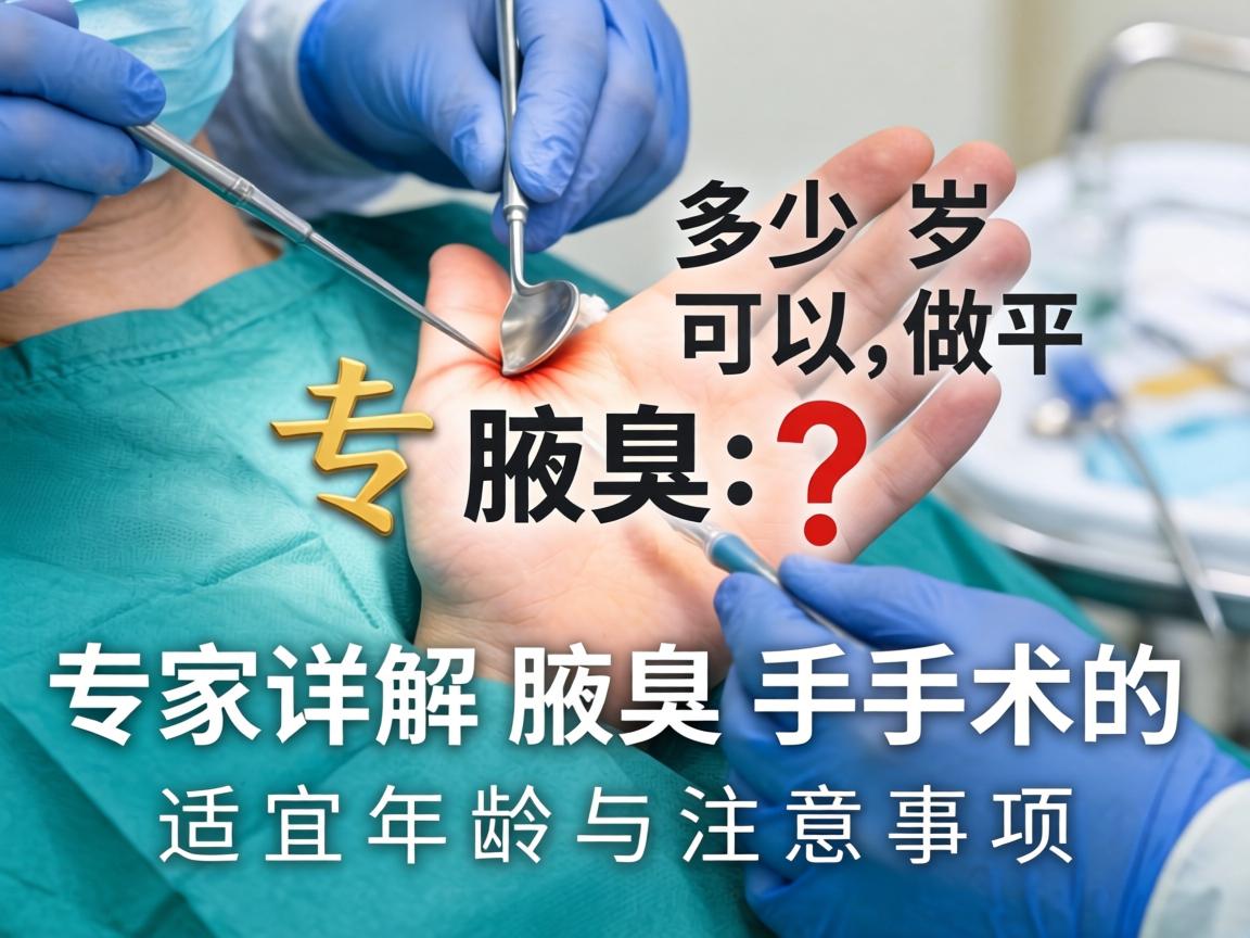 腋臭手术多少岁可以做？专家详解腋臭手术的适宜年龄与注意事项