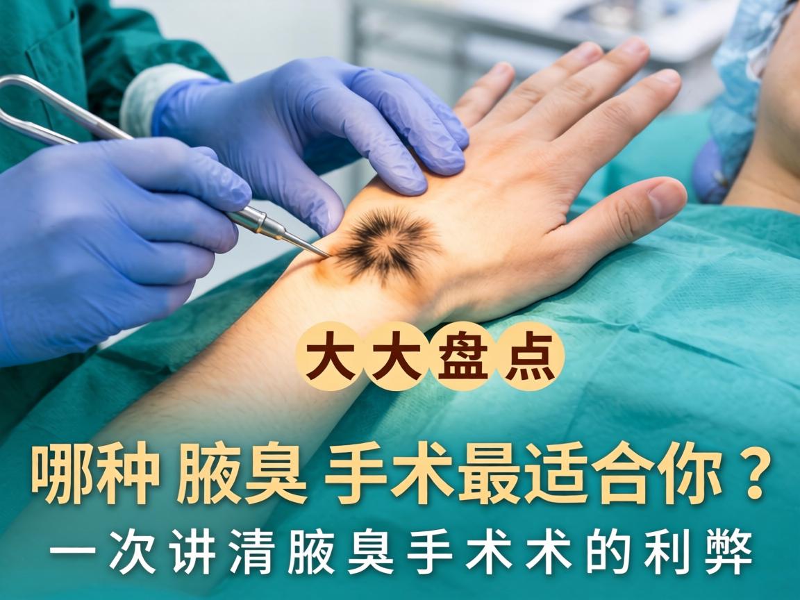 腋臭手术方法大盘点，哪种腋臭手术最适合你？一次讲清腋臭手术的利弊