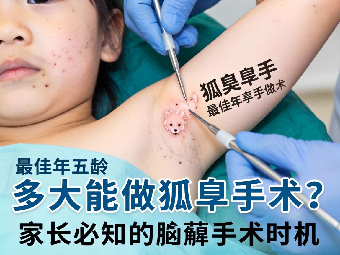 儿童狐臭手术最佳年龄，多大能做狐臭手术？家长必知的腋臭手术时机