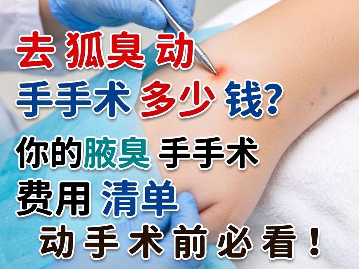 去狐臭动手术多少钱？你的腋臭手术费用清单，动手术前必看！
