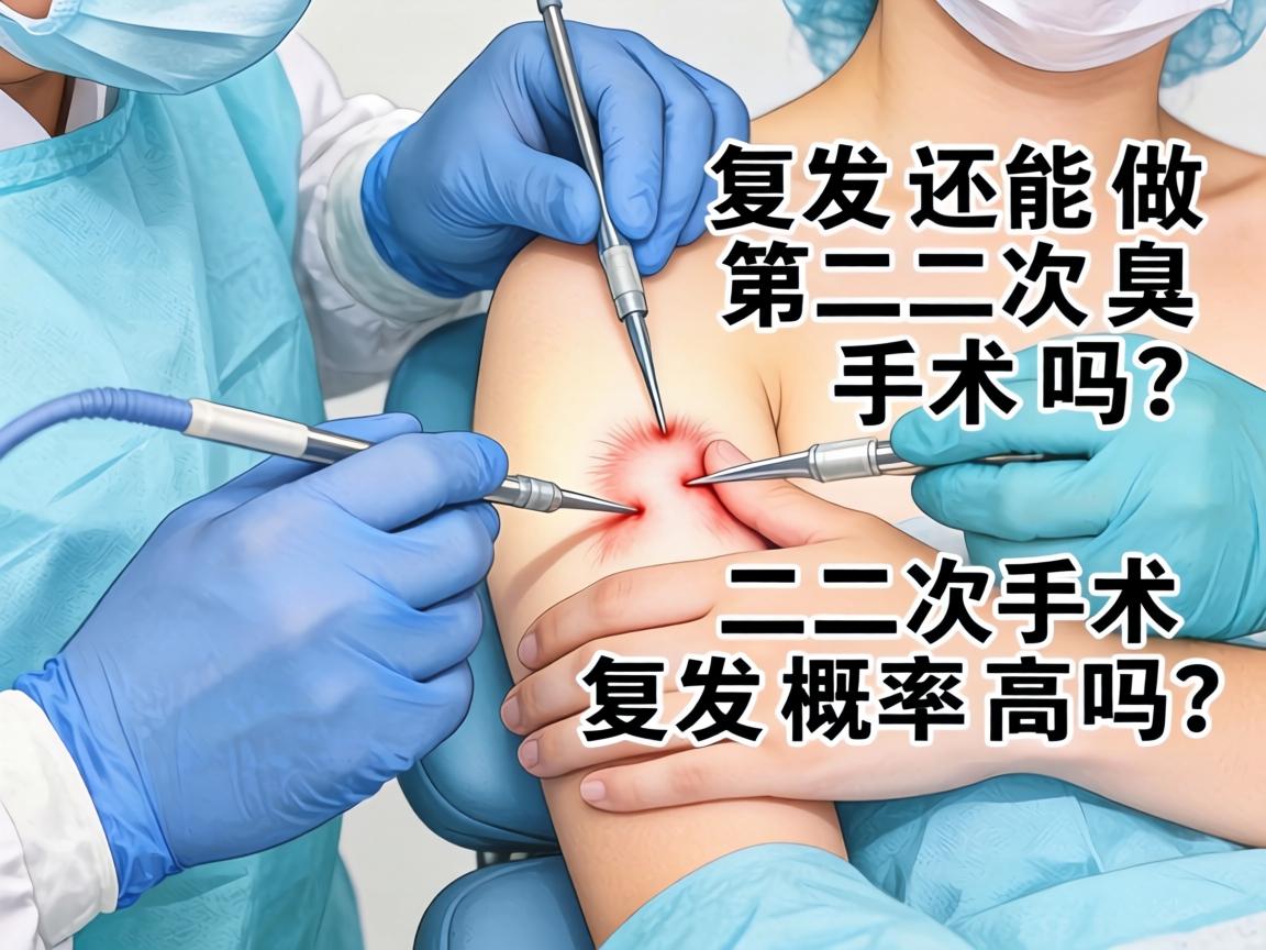 腋臭手术复发还能做第二次手术吗？二次手术复发概率高吗？