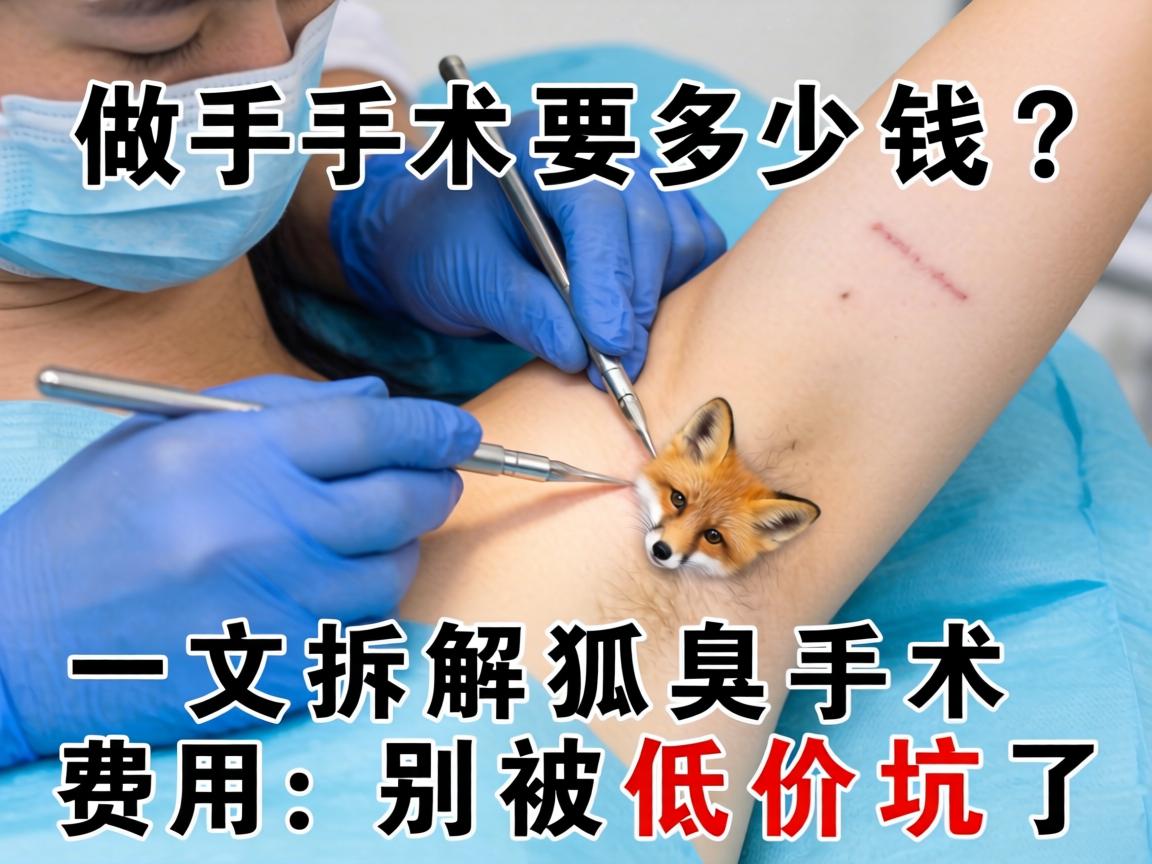 狐臭做手术要多少钱？一文拆解狐臭手术费用，别被低价坑了