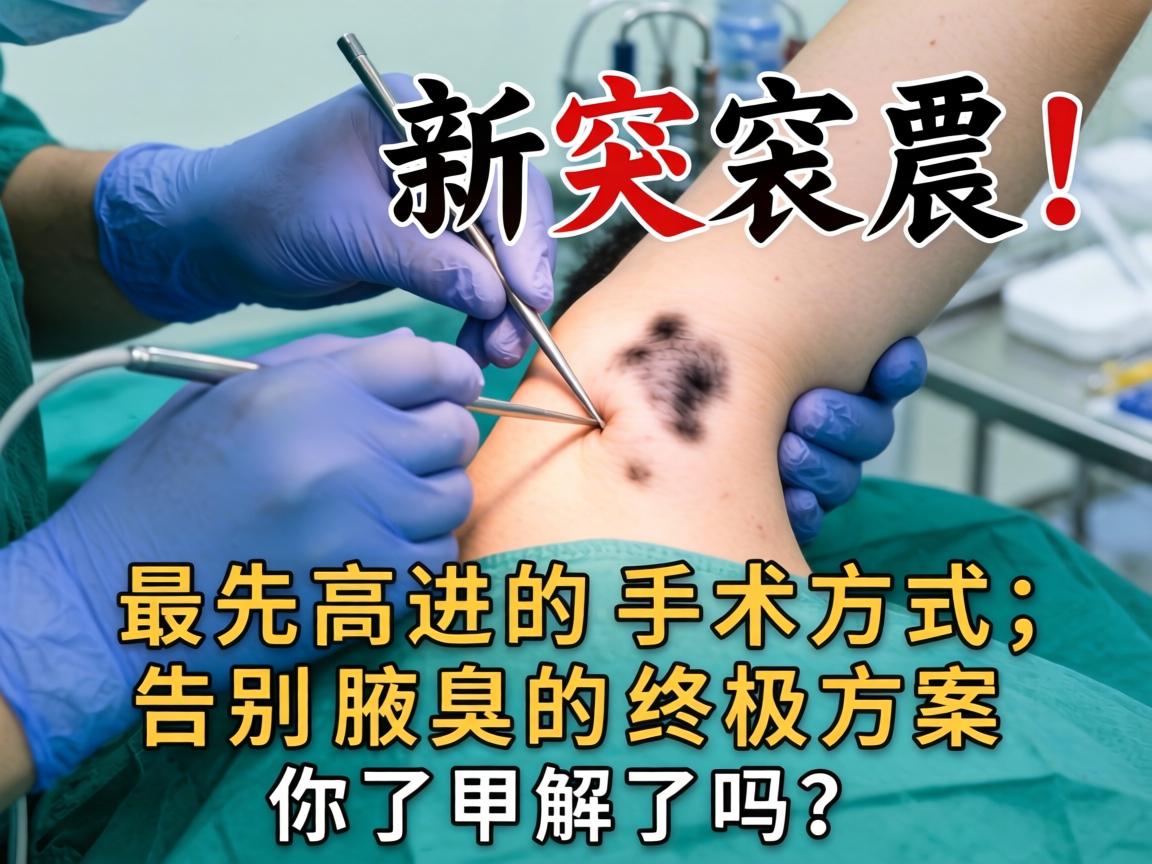 腋臭手术新突破！最先进的手术方式，告别腋臭的终极方案你了解了吗？