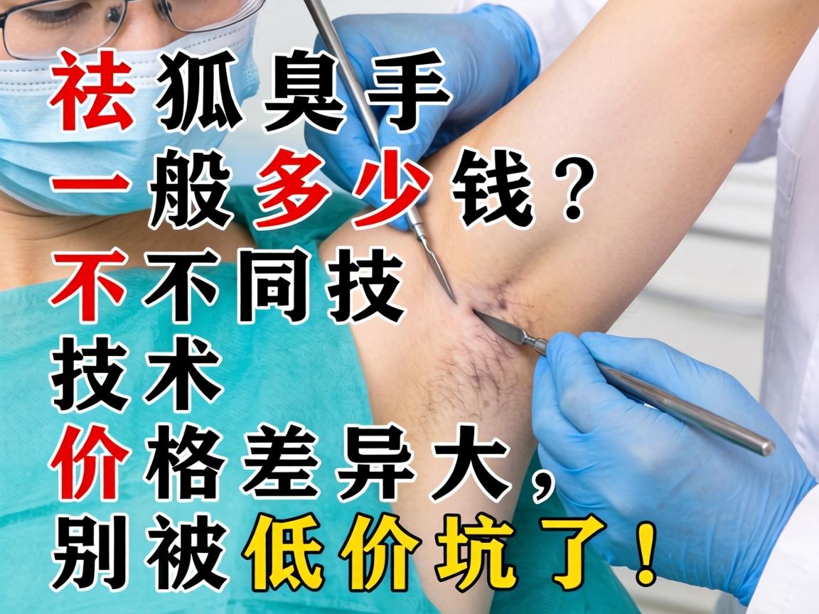 祛狐臭手术一般多少钱？不同技术价格差异大，别被低价坑了！