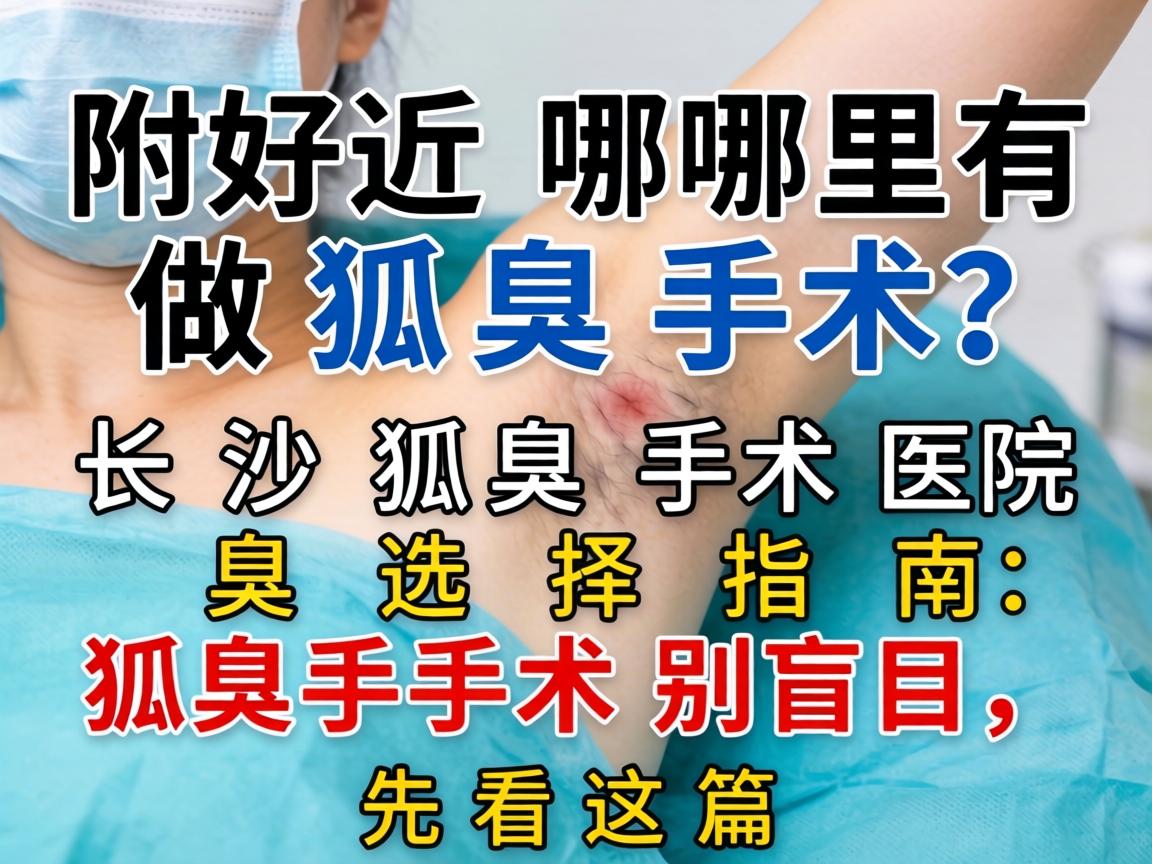 附近哪里有做狐臭手术？长沙狐臭手术医院选择指南，狐臭手术别盲目，先看这篇