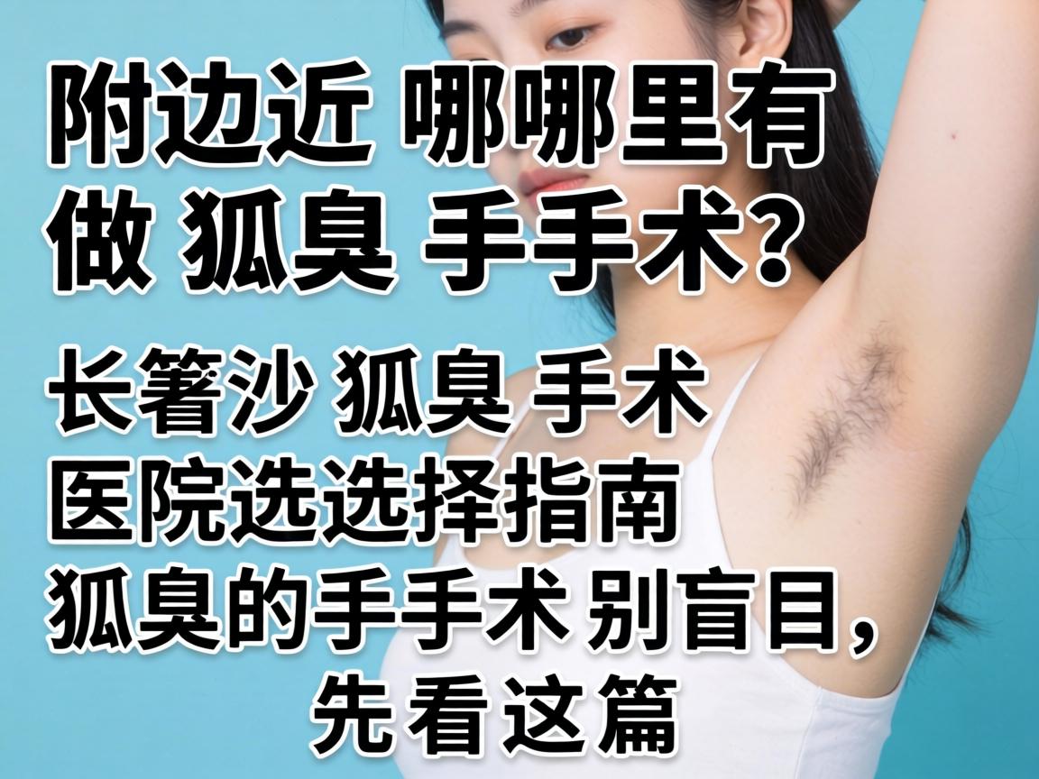 附近哪里有做狐臭手术？长沙狐臭手术医院选择指南，狐臭手术别盲目，先看这篇