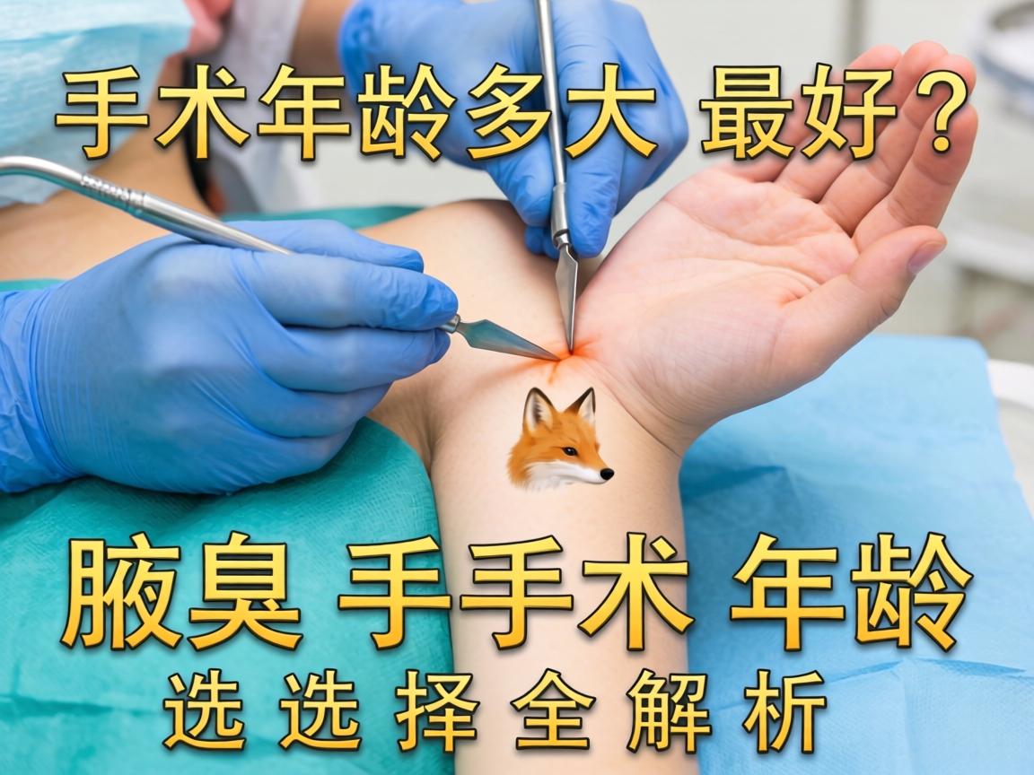 狐臭手术年龄多大最好？腋臭手术年龄选择全解析