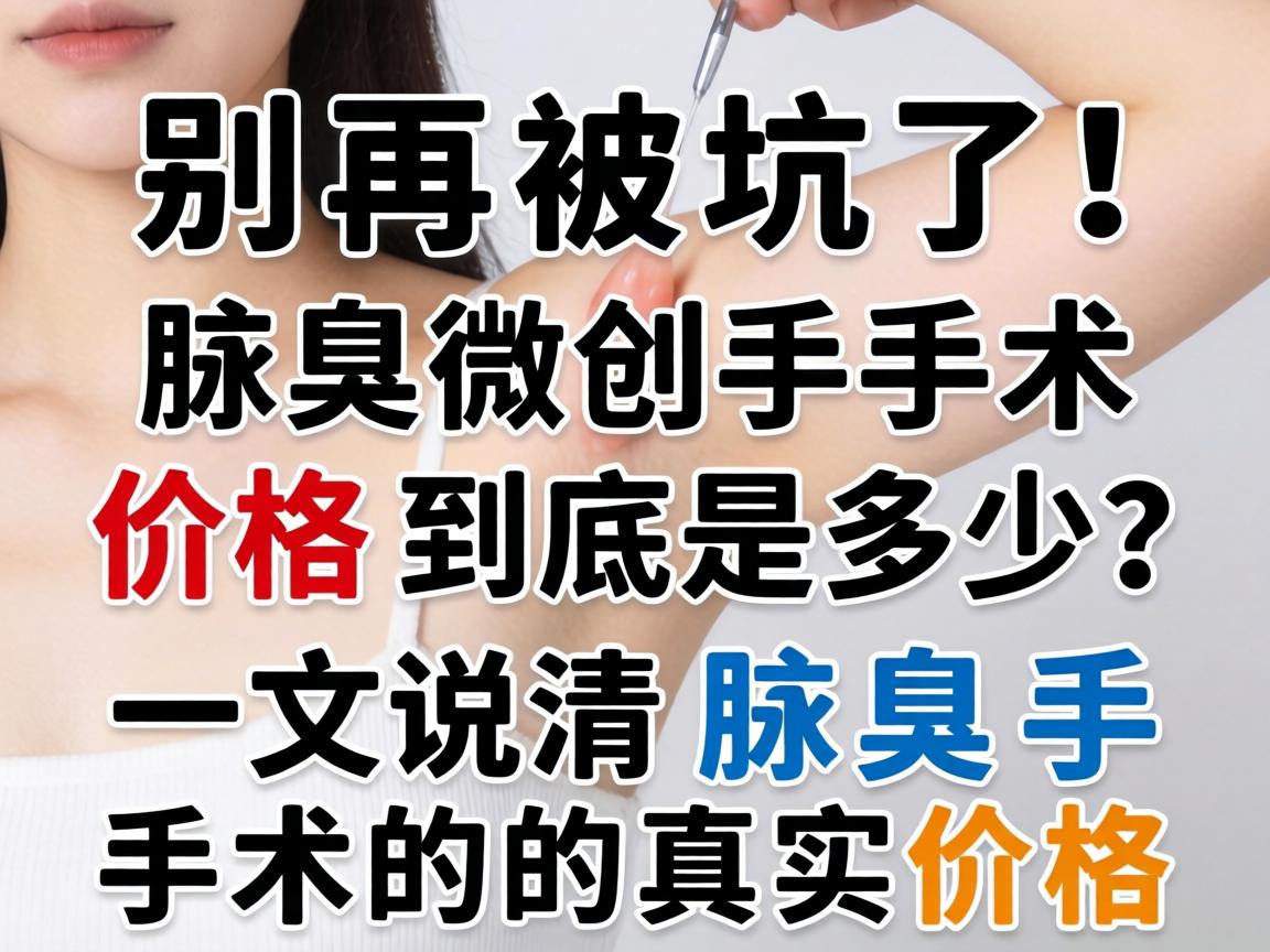 别再被坑了！腋臭微创手术价格到底是多少？一文说清腋臭手术的真实价格