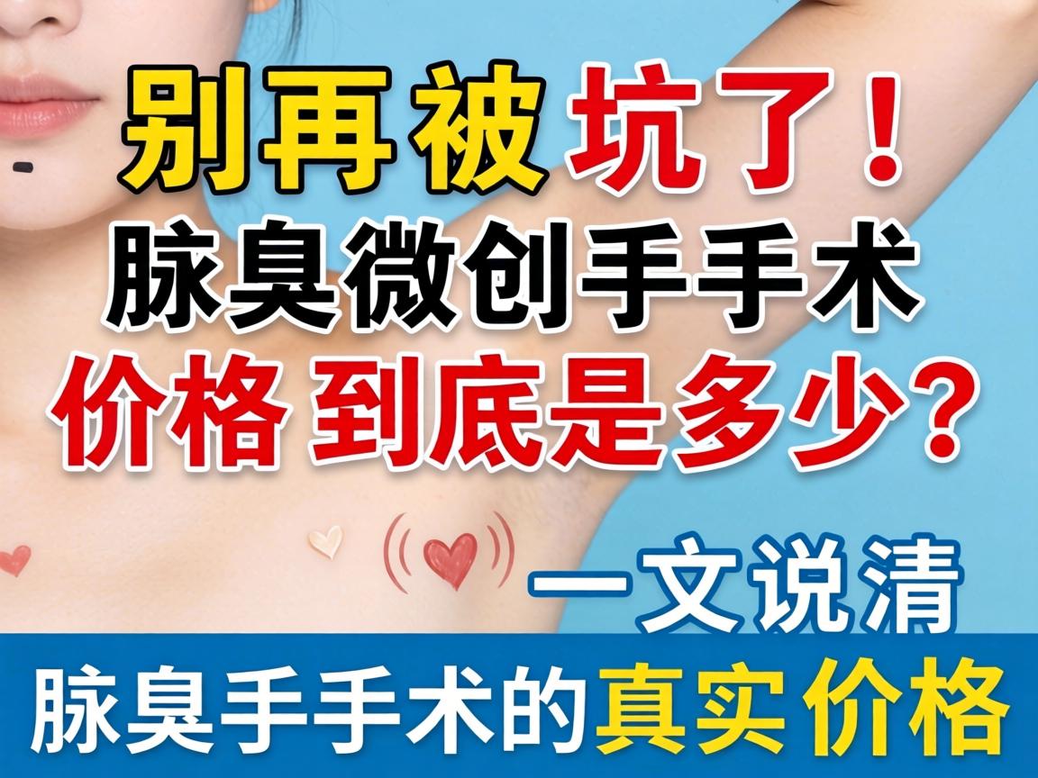 别再被坑了！腋臭微创手术价格到底是多少？一文说清腋臭手术的真实价格