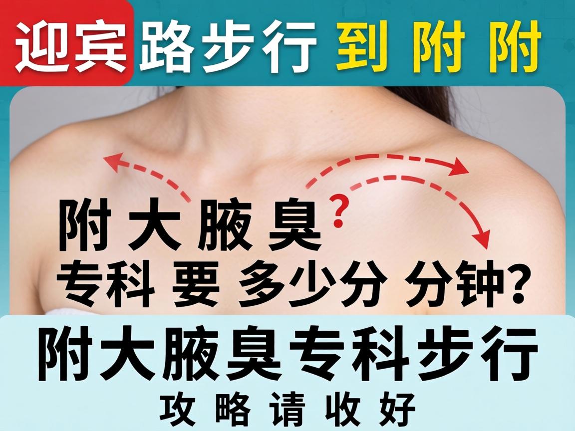 迎宾路步行到附大腋臭专科要多少分钟？附大腋臭专科步行攻略请收好