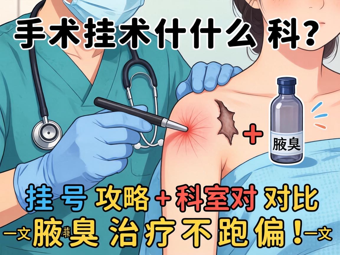 腋臭手术挂什么科？挂号攻略+科室对比，一文搞懂腋臭治疗不跑偏！