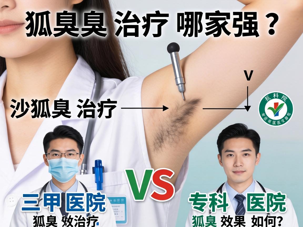 长沙狐臭治疗，三甲医院VS专科医院，狐臭治疗哪家强？狐臭效果如何？