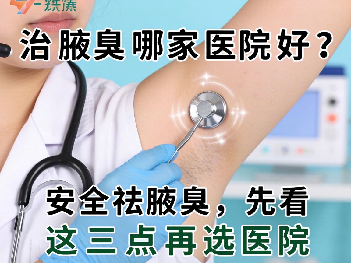 治腋臭哪家医院好？安全祛腋臭，先看这三点再选医院
