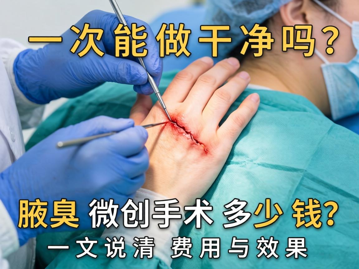 腋臭微创手术一次能做干净吗？腋臭微创手术多少钱？一文说清费用与效果