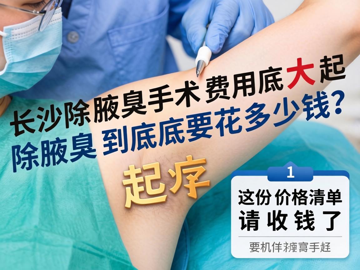 长沙除腋臭手术费用大起底，除腋臭到底要花多少钱？这份价格清单请收好