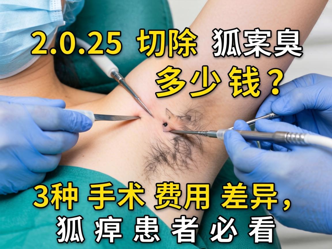 2025切除狐臭多少钱？这3种手术费用差异，狐臭患者必看