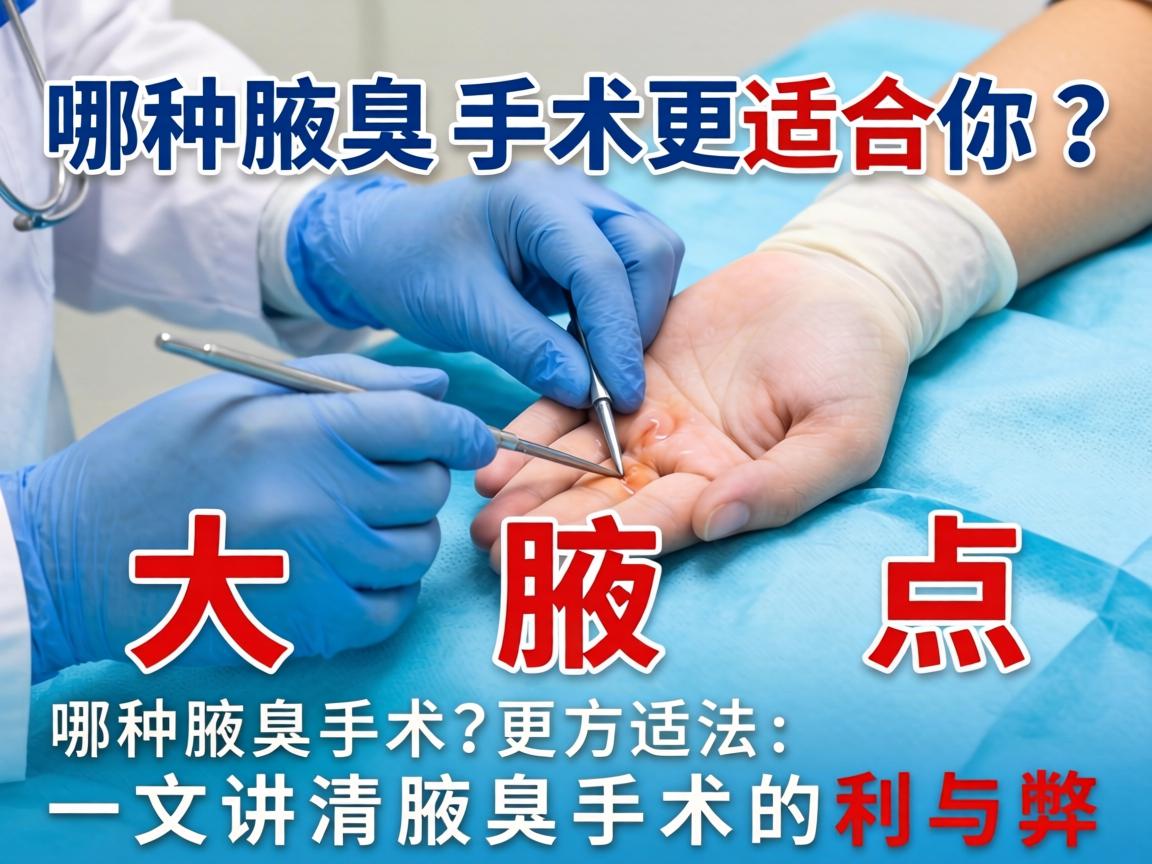 腋臭手术方法大盘点，哪种腋臭手术更适合你？一文讲清腋臭手术的利与弊