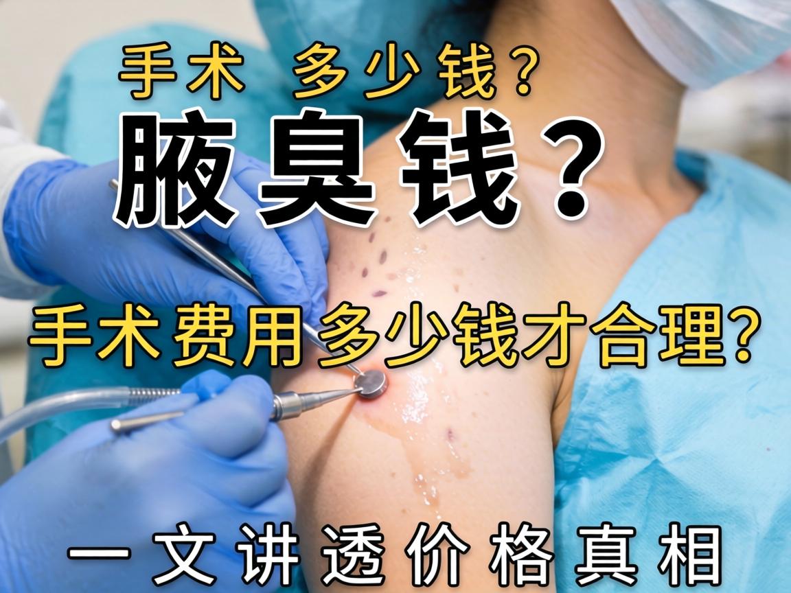 腋臭手术多少钱？手术费用多少钱才合理？一文讲透价格真相