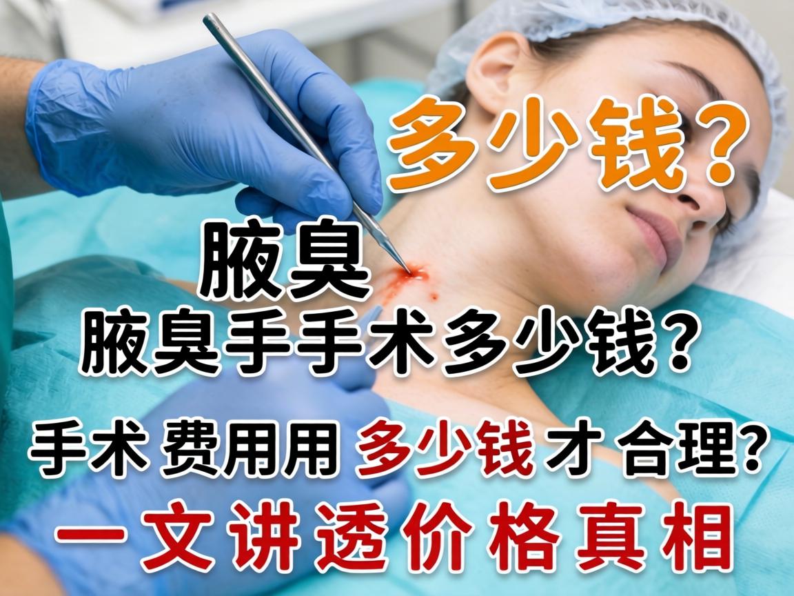 腋臭手术多少钱？手术费用多少钱才合理？一文讲透价格真相
