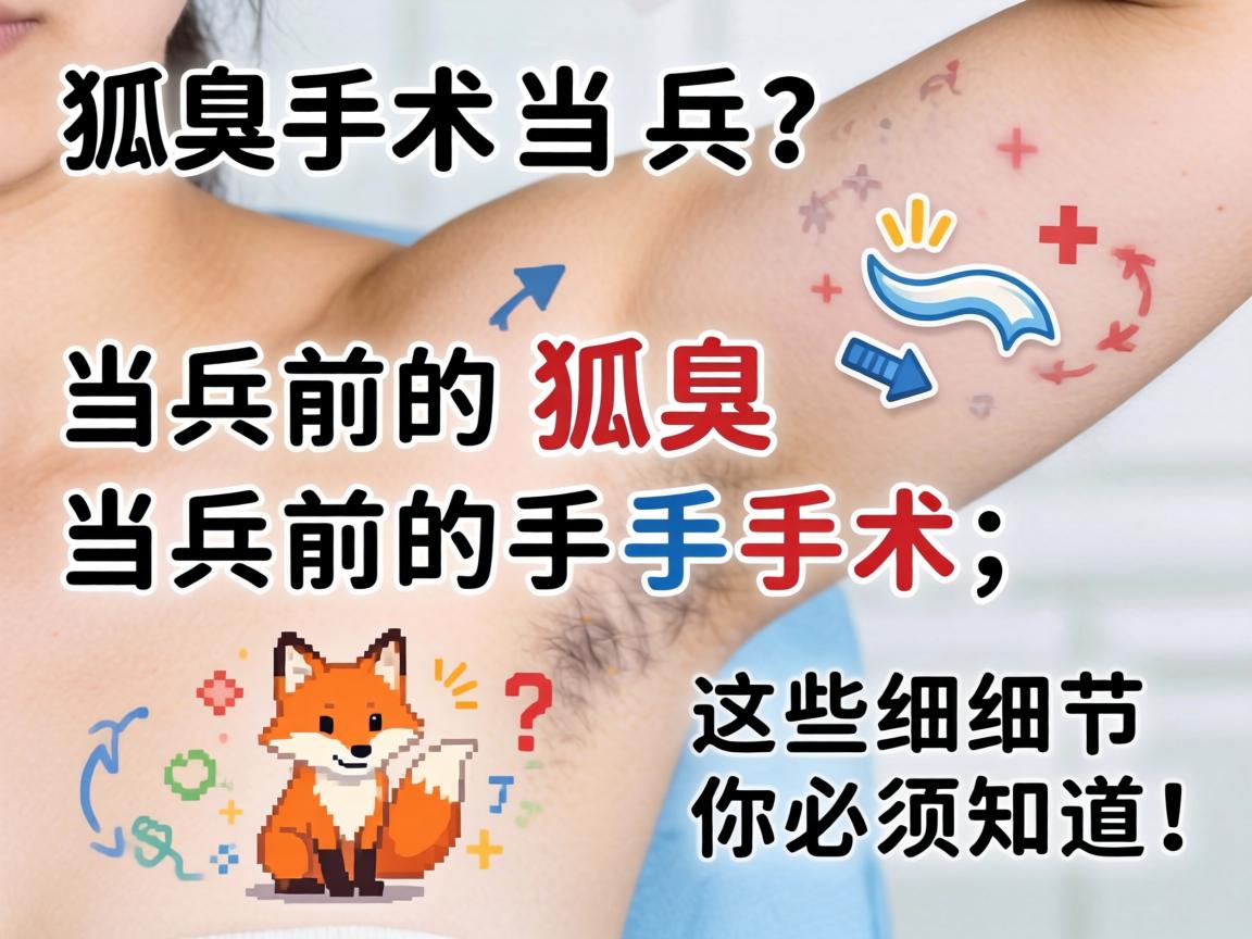 狐臭手术当兵？当兵前的狐臭手术，这些细节你必须知道！