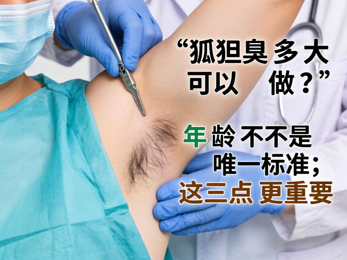 狐臭手术多大可以做？年龄不是唯一标准，这三点更重要