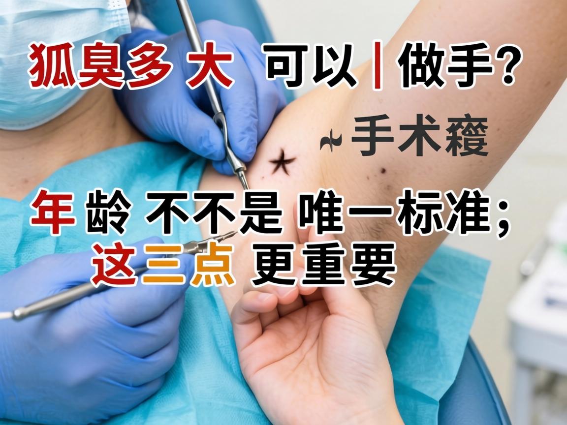 狐臭手术多大可以做？年龄不是唯一标准，这三点更重要