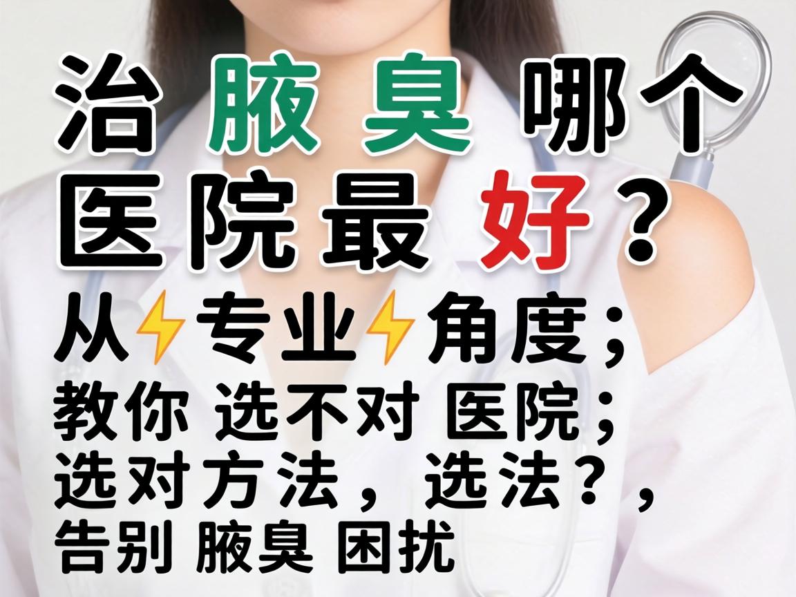 治腋臭哪个医院最好？从专业角度，教你选对医院，选对方法，告别腋臭困扰
