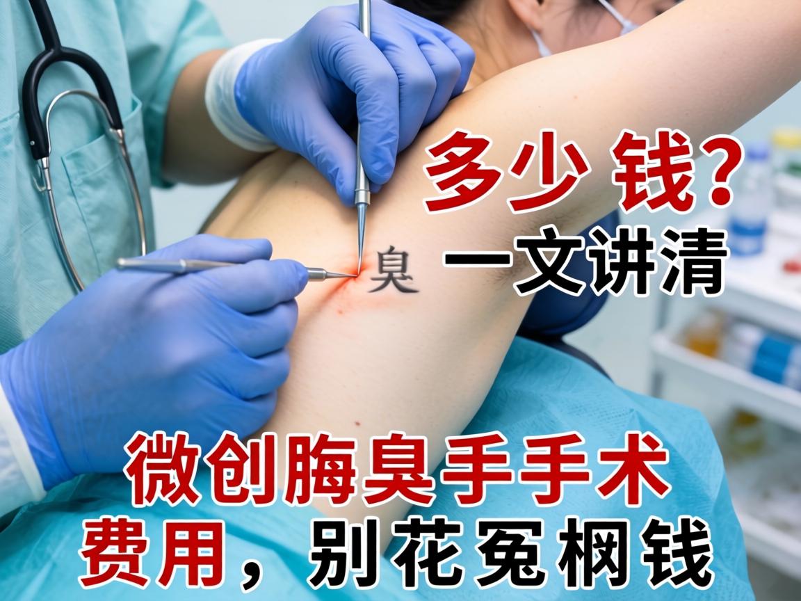 微创腋臭手术多少钱？一文讲清微创腋臭手术费用，别花冤枉钱