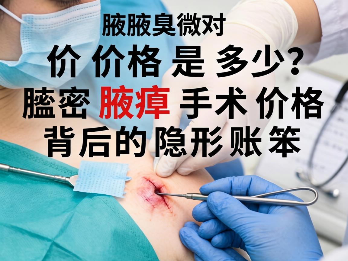 腋臭微创手术价格是多少?解密腋臭手术价格背后的隐形账本 腋臭微创手术价格是多少?解密腋臭手术价格背后的隐形账本