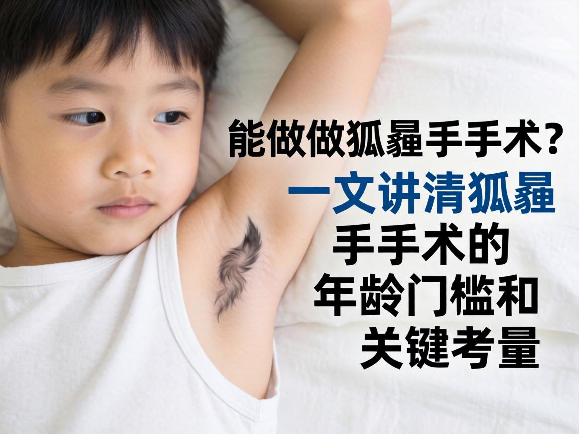 孩子几岁能做狐臭手术？一文讲清狐臭手术的年龄门槛和关键考量