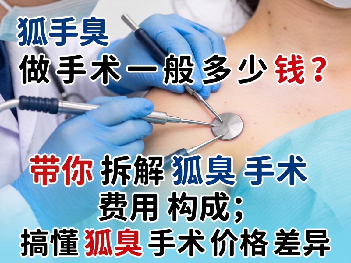 狐臭做手术一般多少钱？带你拆解狐臭手术费用构成，搞懂狐臭手术价格差异