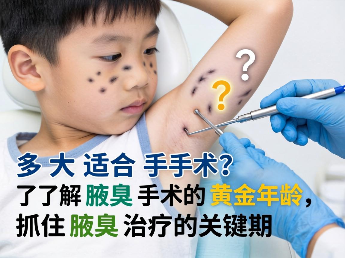 男孩腋臭多大适合手术？了解腋臭手术的黄金年龄，抓住腋臭治疗的关键期
